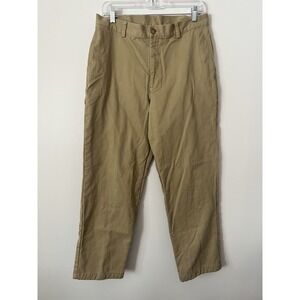 LL Bean Men's 32x30 Flannel Lined Khaki Tan Natural Fit Pants